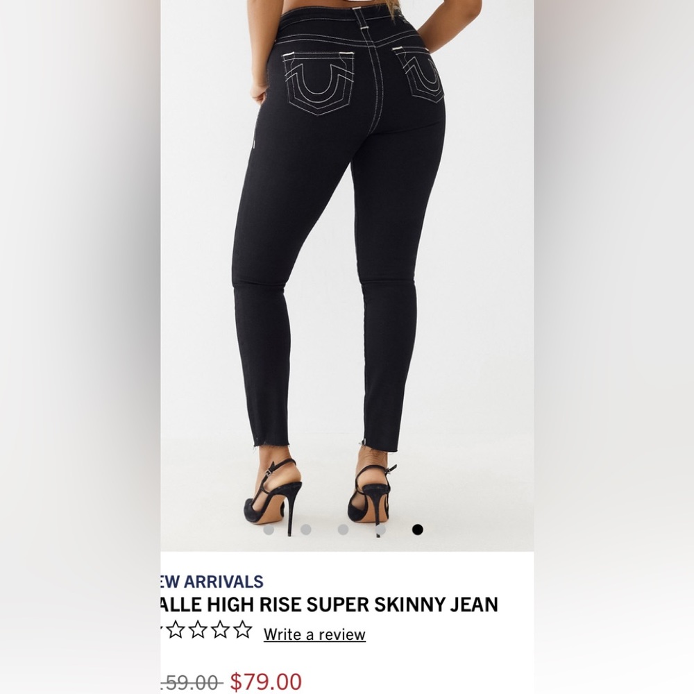 EUC True Religion Halle hi rise, skinny jean